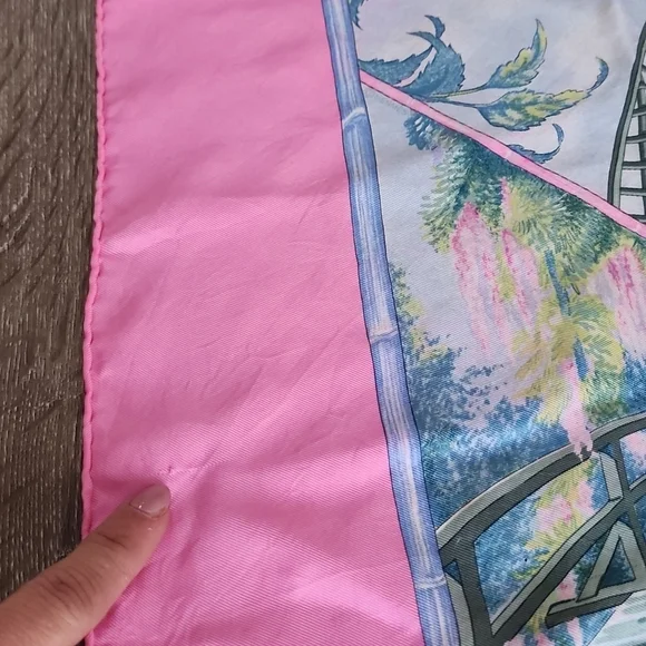 Original Rare 1989 Hermès Paris Silk Scarf “ Giverny” by Laurence Bourthoumieux - Picture 11 of 15
